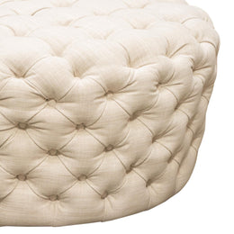 Diamond Sofa Posh Round Accent Ottoman in Sand Finish