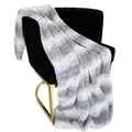 Plutus Brands Gray Silver Furever Faux Fur Luxury Throw Blanket