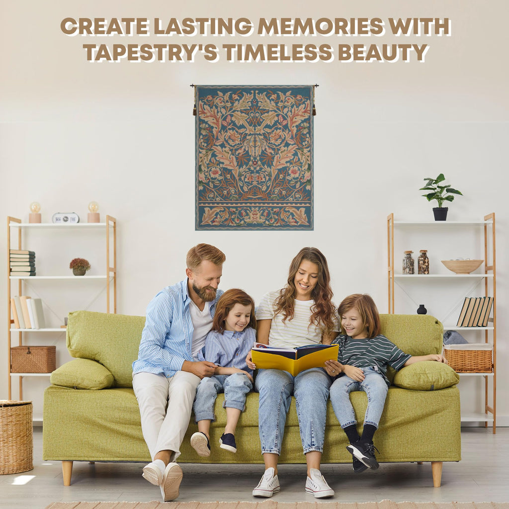 Charlotte Home Furnishings Inc. Tree of Life Belgian Medium Tapestry Wall Hanging | Viscose, Cotton and Polyester Blend Wall Art | 24 in. x 18 in. | Home Decor Accents | By William Morris' |
