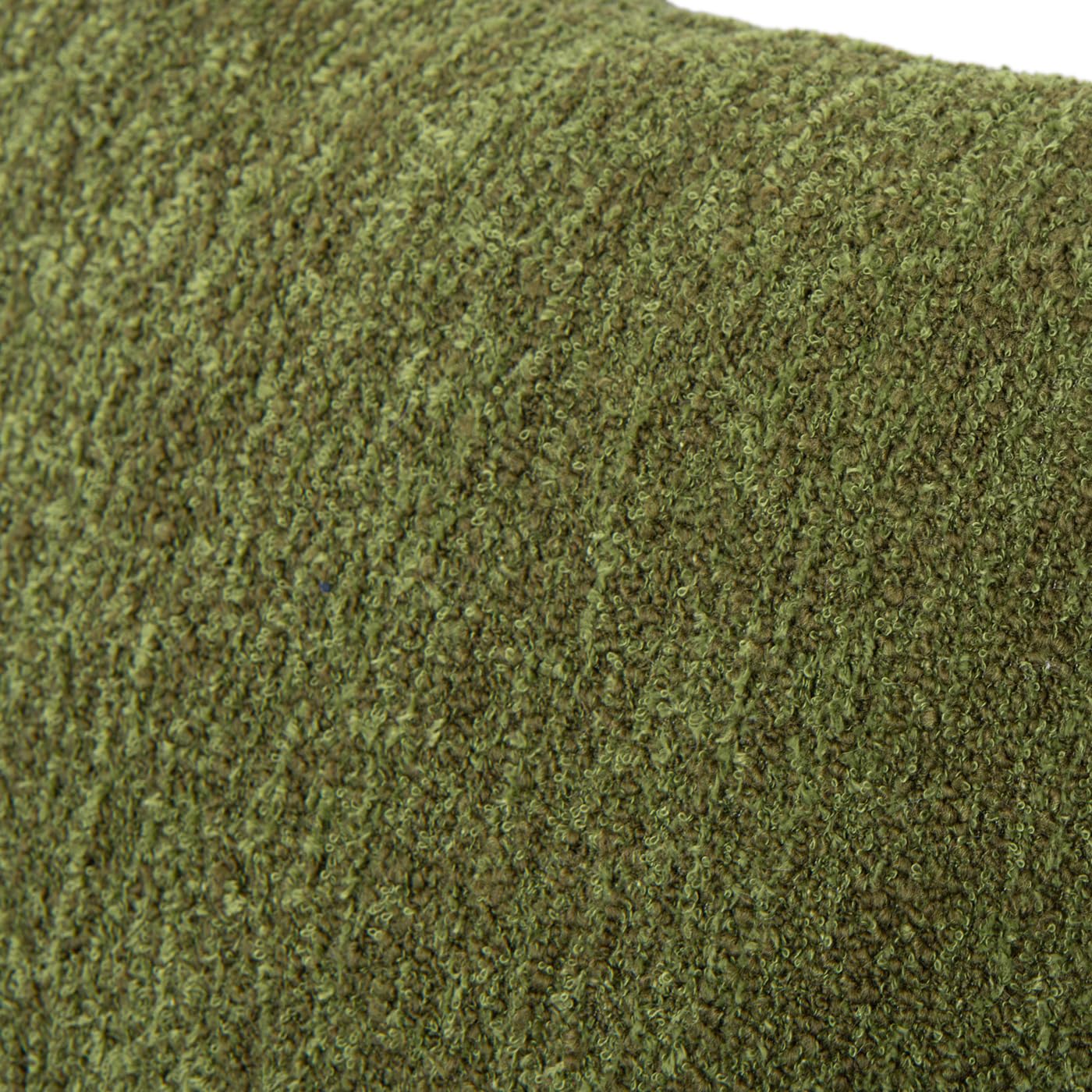 20" Square Accent Throw Pillow Cover with Feather Insert, Moss Green Boucle