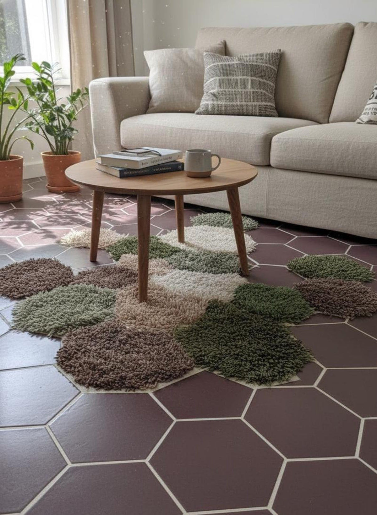 Boho Hand Tufted Wool Area Rug