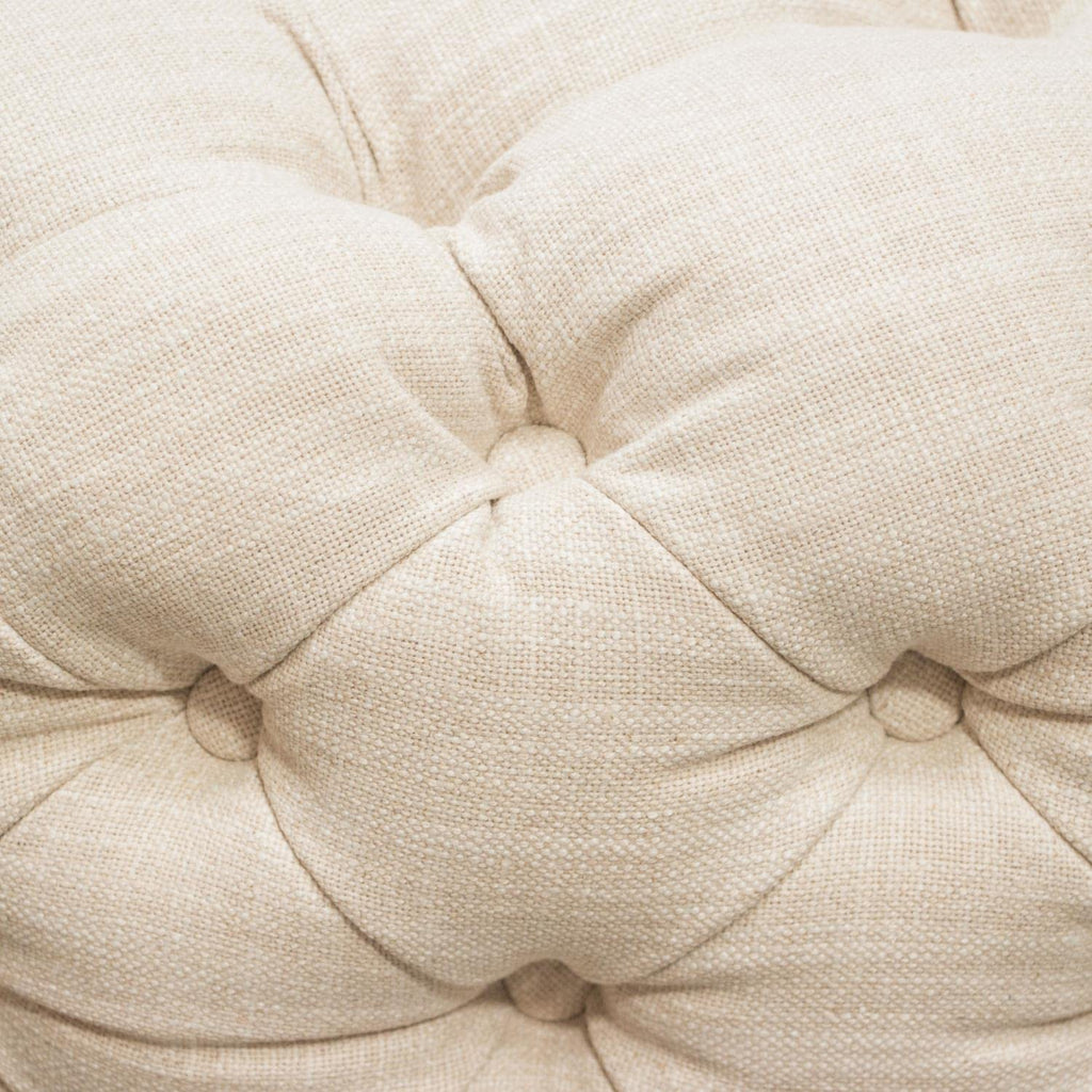 Diamond Sofa Posh Round Accent Ottoman in Sand Finish