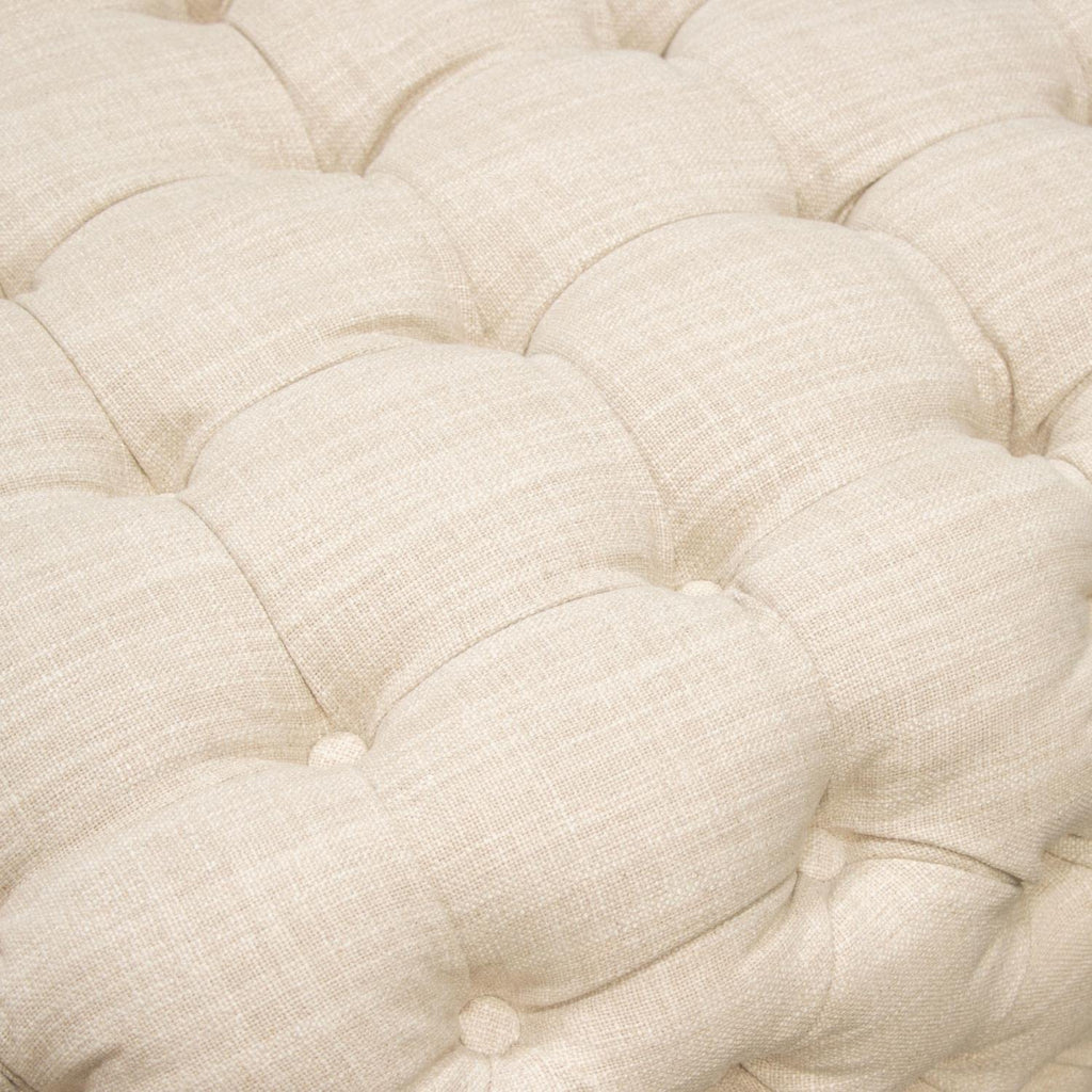 Diamond Sofa Posh Round Accent Ottoman in Sand Finish