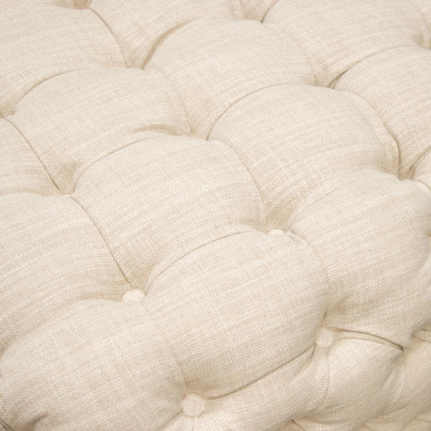 Diamond Sofa Posh Round Accent Ottoman in Sand Finish
