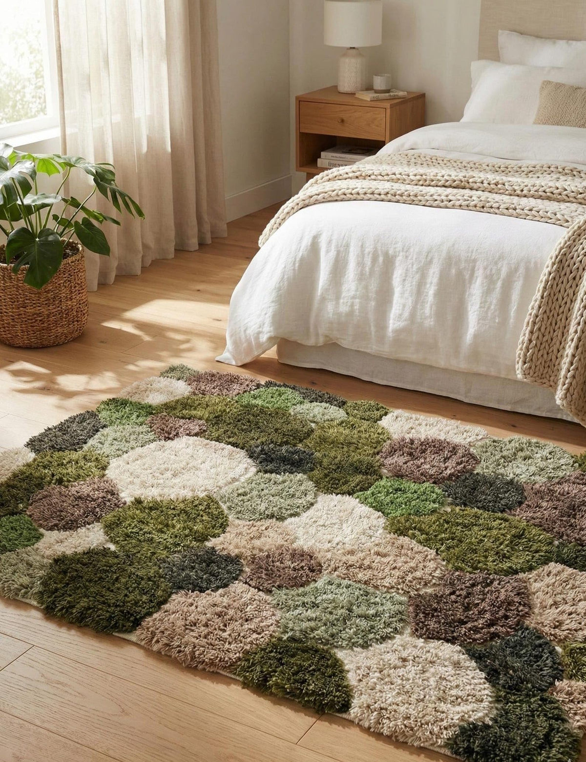 Boho Hand Tufted Wool Area Rug