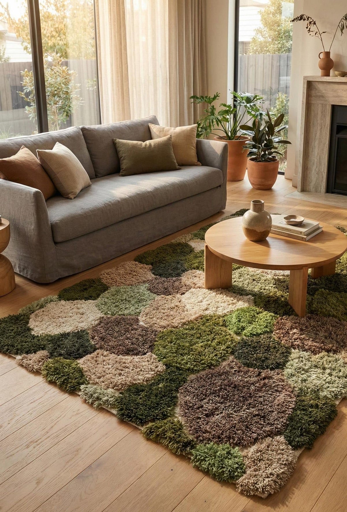 Boho Hand Tufted Wool Area Rug